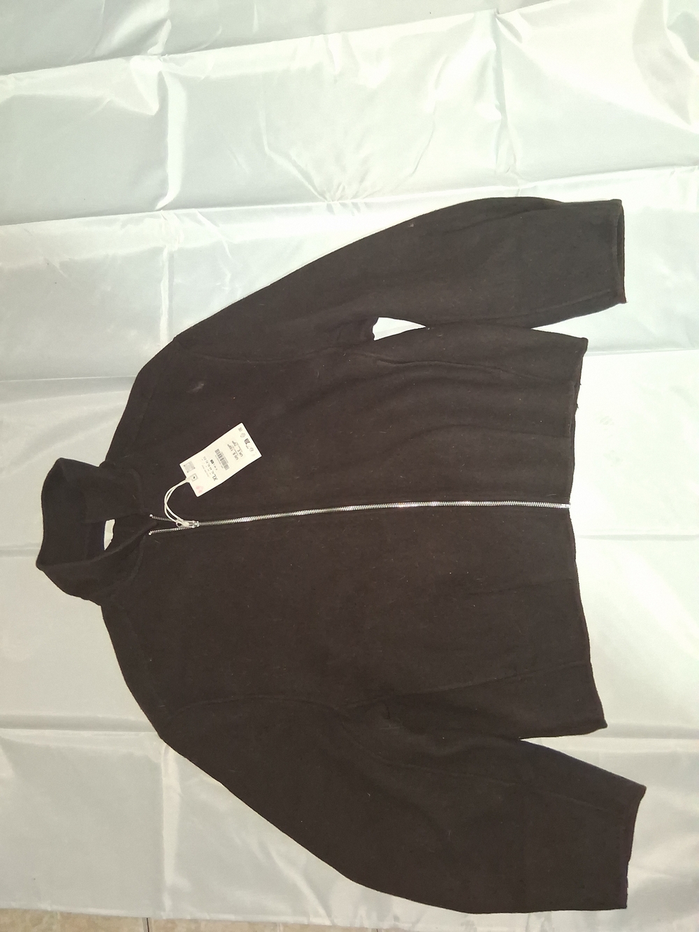 Zara Men's Black Lightweight Full-Zip Shirt Jacket